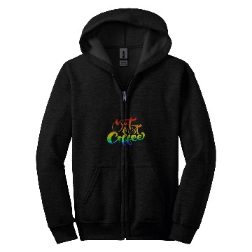 Discover Coffee Fun But first coffee rainbow Zip Hoodies