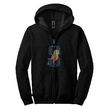 Discover Owl Pet Barn Owl Drawing with Monogram Letter S Zip Hoodies