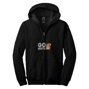 Discover Squirrel Pet Go Nuts Squirrel Walnut Healthy Delicious Nuts Zip Hoodies