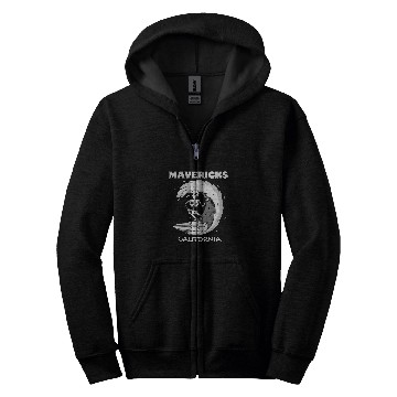 Discover MAVERICKS californias Surf vintages Retro Surfing Zip Hoodies