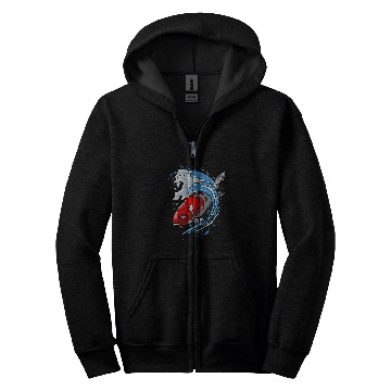 Discover Japan Koi Fish Japanese Tattoo 12 Zip Hoodies