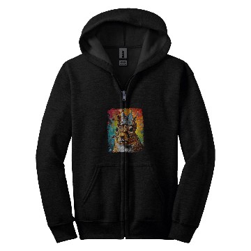 Discover Squirrel Pet Pop Art Zoo Farm Animal Squirrel Crown King Queen Zip Hoodies