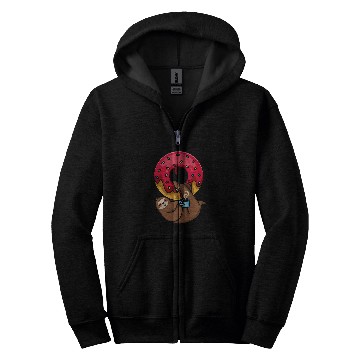 Discover Sloth Pet Baking Sloth Donut Lover Zookeeper Breakfast Coffee Zip Hoodies