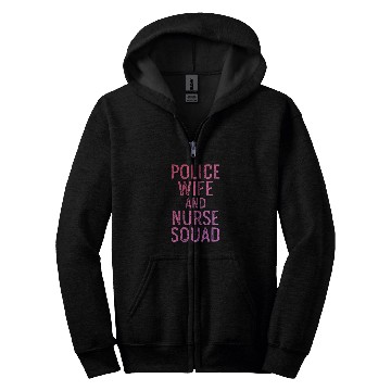 Discover Police Wife nurses Life RN Mom Zip Hoodies