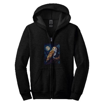 Discover Owl Pet barn owl vintage Zip Hoodies