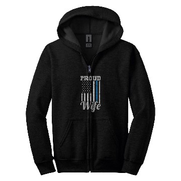 Discover Proud Police Wife 1 Zip Hoodies
