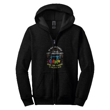 Discover Sewing Machine Patchwork Gift Quilt Quilter 1 Zip Hoodies