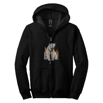 Discover Bear Pet Polar Bear North Pole Iceberg Winter Zip Hoodies