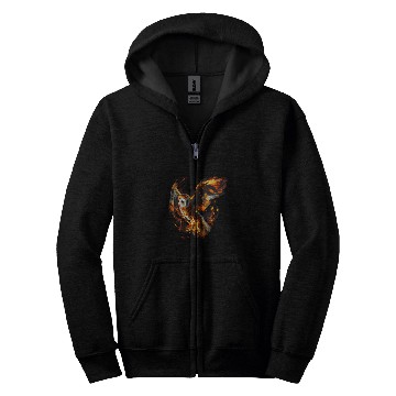 Discover Owl Pet Fiery Barn Owl Graphic Tees for Men Women Boys Girls Zip Hoodies
