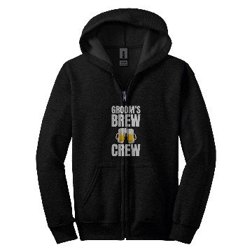 Discover Beer Fun Groom s Brew Crew Funny Bachelor Party Beer Zip Hoodies