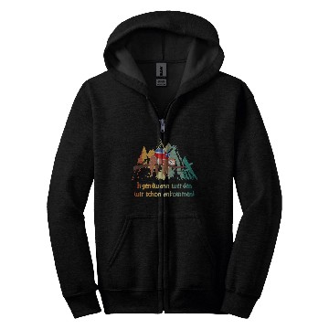 Discover Team Sloth Retro vintages Style Hiking Mountaineering Zip Hoodies