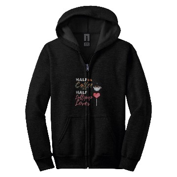 Discover Coffee Fun Half Coffee Half Lollipop Lover Zip Hoodies
