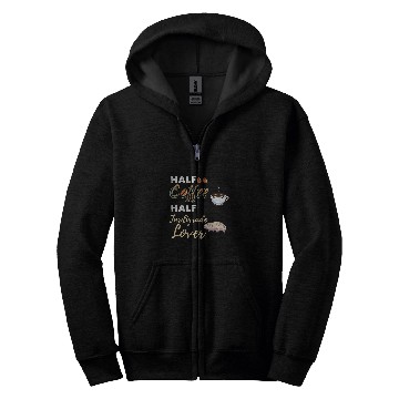 Discover Coffee Fun Half Coffee Half Tardigrade Lover Water Bear Zip Hoodies