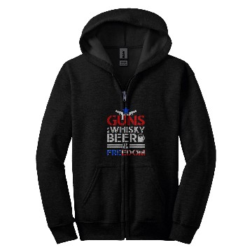 Discover Beer Fun guns Whisky Beer Freedom Proud American Flag Party Gift USA 3 Zip Hoodies