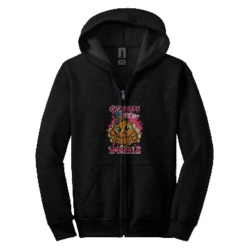 Discover Gobble Till You Wobble Thanksgiving Pilgrim Kids Top Zip Hoodies