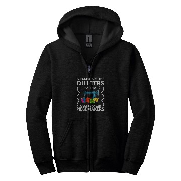 Discover Sewing Machine Patchwork Quilt Quilter Zip Hoodies