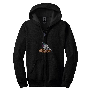 Discover Funny Pigeons And Pizza Birdwatching Pigeon Costume Zip Hoodies