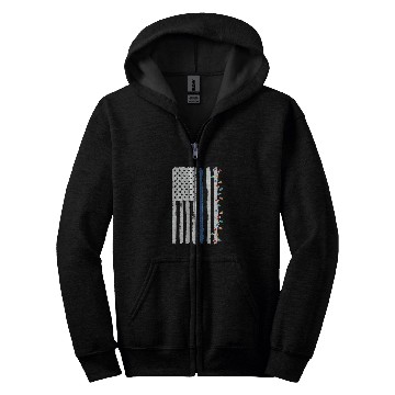 Discover Police Christmas Flag Graphic Oversized Zip Hoodies