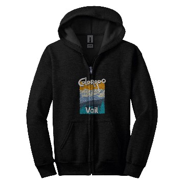 Discover Skiing Ski Vail Colorado Mountain State Rocky Mountains Tee Skiing Zip Hoodies