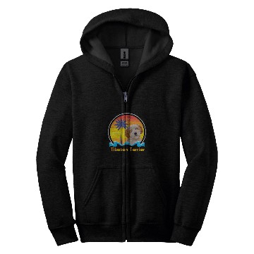 Discover Cute Tibetan Terrier Zip Hoodies