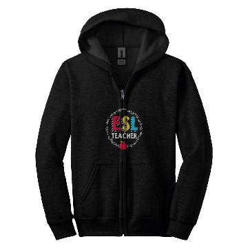Discover English Second Language Teacher Team ESL Zip Hoodies