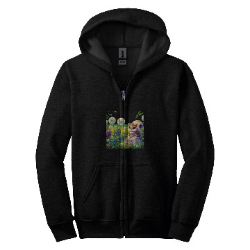 Discover Squirrel Pet Kids Squirrel princess in spring playground Zip Hoodies