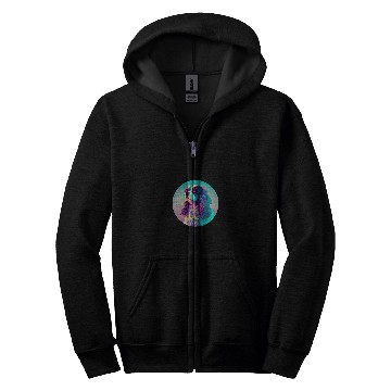 Discover Cavalier King Charles Spaniel Synthwave 80s Nostalgia Zip Hoodies