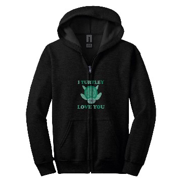 Discover Turtle Pet I Turtlely Love You Turtle Tortoise Valentines Day Couples Zip Hoodies