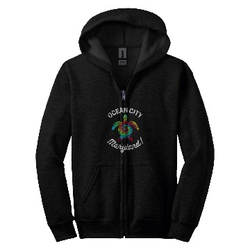 Discover Turtle Pet Ocean City Maryland Tie Dye Boho Turtle Turtles Distressed Zip Hoodies