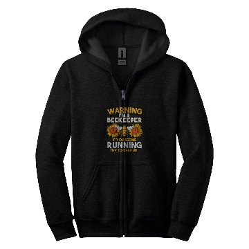Discover Warning Im A Beekeeper Zip Hoodies