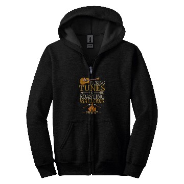 Discover Picking Tunes Roasting Mallows Classic Guitar Marshmallow Zip Hoodies