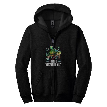 Discover Turtle Pet I Need Vitamin Sea Turtle Zip Hoodies