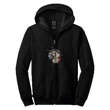 Discover Dabbings Ladybug With Sunglasses Insectologist Ladybird Zip Hoodies