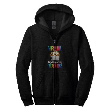 Discover Owl Pet Virtual Kindergarten Teacher Funny Owl Zip Hoodies