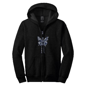 Discover Fairy Grunge Fairycore Cottagecore Skeletons Butterfly Gothic Zip Hoodies