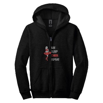 Discover Eat Sleep Cheer Repeat vintages Cheerleading Coach Zip Hoodies