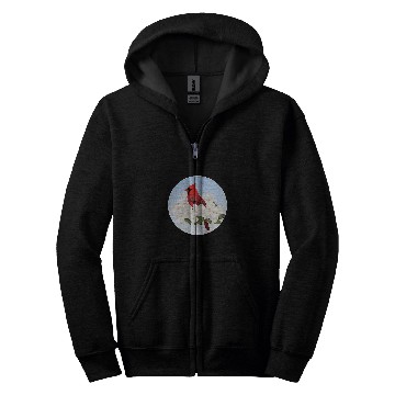 Discover Cardinal Bird Birdlover Birdwatcher Biologist Ornithologist Zip Hoodies