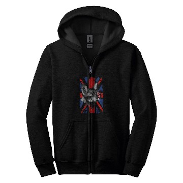Discover Cat Union Jack Flag With Butterfly For Kids 2British Expats 22 Zip Hoodies