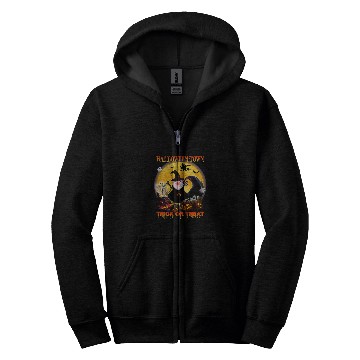 Discover pig witch halloween town trick or treat happy halloween Zip Hoodies