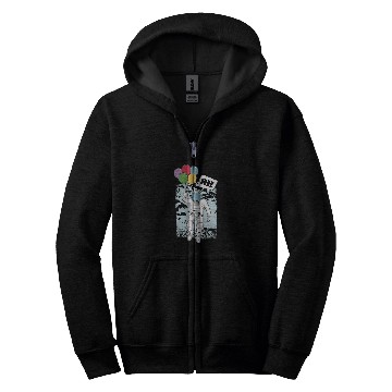 Discover Astronaut Balloon Planetary Science Zip Hoodies