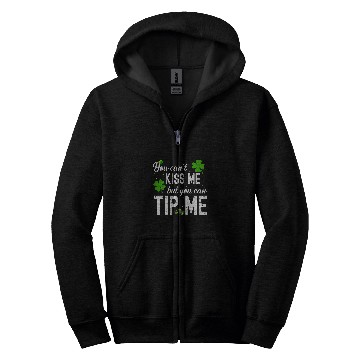 Discover Funny St Patricks Day Waitress Bartender Waiter Tips 22 Zip Hoodies
