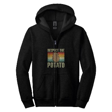 Discover Respect The Potato Lover Root Vegetable Vegetarian Zip Hoodies