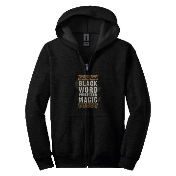 Discover Black Word Processor Magic Juneteenth Black History Zip Hoodies