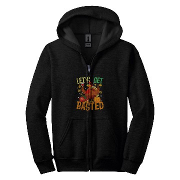 Discover Lacrosse Gift lets get basted cool turkey autumn 2thanksgiving 2 Zip Hoodies