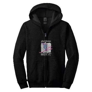 Discover Skiing Ski Just Gonna Send It Snowboarding Zip Hoodies