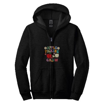 Discover Funny Apple Picking Crew Apple Harvest Outfit Fall Autumn 21 Zip Hoodies