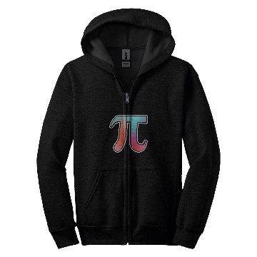 Discover Pi Colorful Pi Symbol Math Funny Pi Day Math Teacher Geek Zip Hoodies