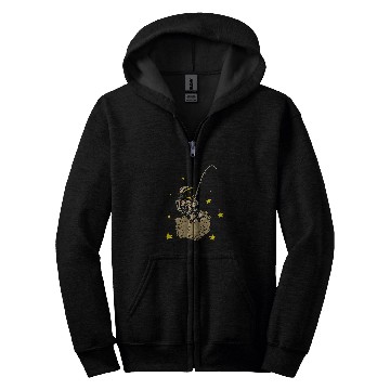Discover Astronaut Fishing Zip Hoodies