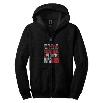 Discover Dad Son Children Boy Baseball Player Softball Zip Hoodies