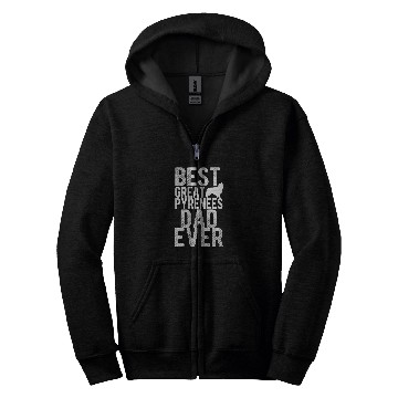 Discover Mens bests Dad Ever Great Pyrenees Zip Hoodies